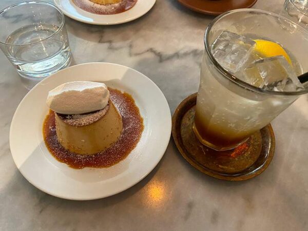 越谷　ノックコーヒー-(knock-coffee)のカスタードプリンと自家製ジンジャーエール1