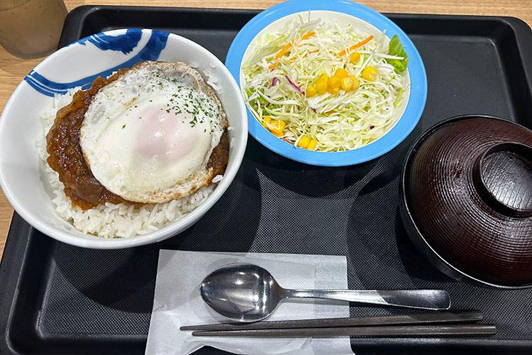 シャリアピンソースのエッグハンバーグ丼